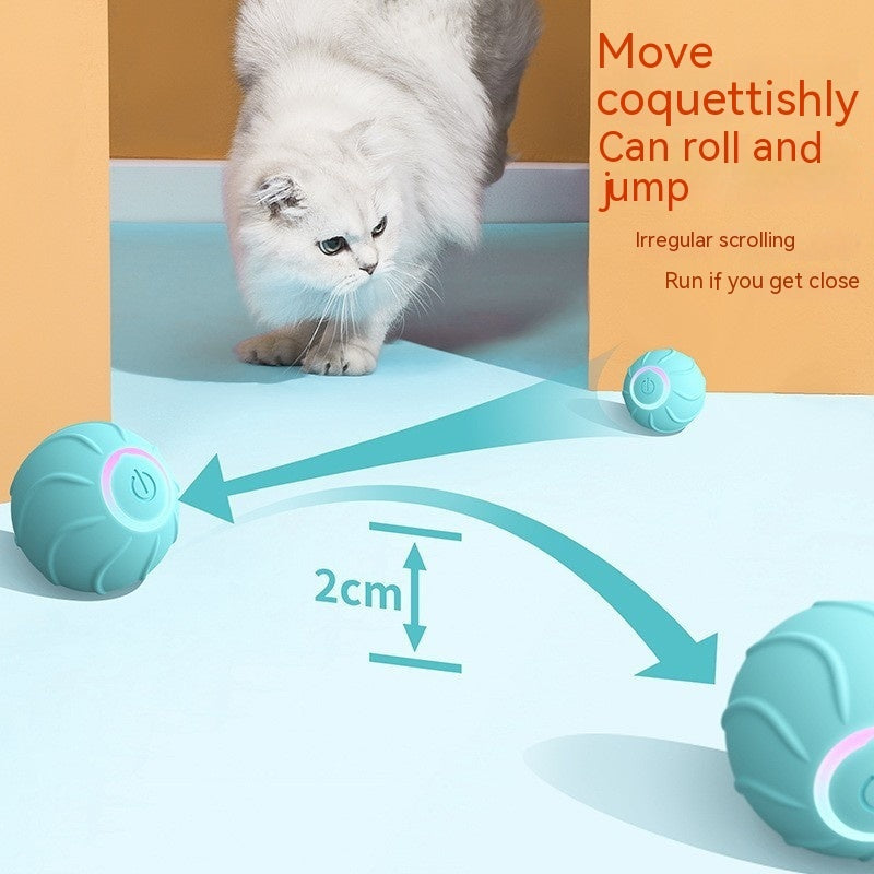 Smart Cat Toys Rolling Ball Pet Cat Owner Interactive Pets Toys Automatic Bouncing Ball USB 